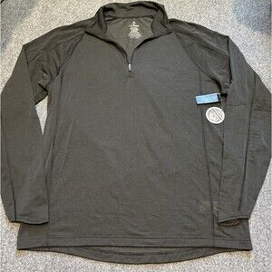 L.L. Bean 1/4 Zip Ribbed Lightweight Pullover Men’s XL Tall Heather Black 290997